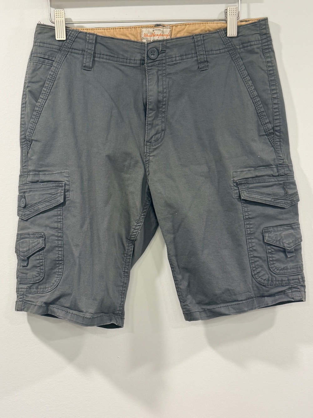 Weatherproof Vintage Men's Vintage Relaxed Cargo Shorts in Charcoal Gray Size 30